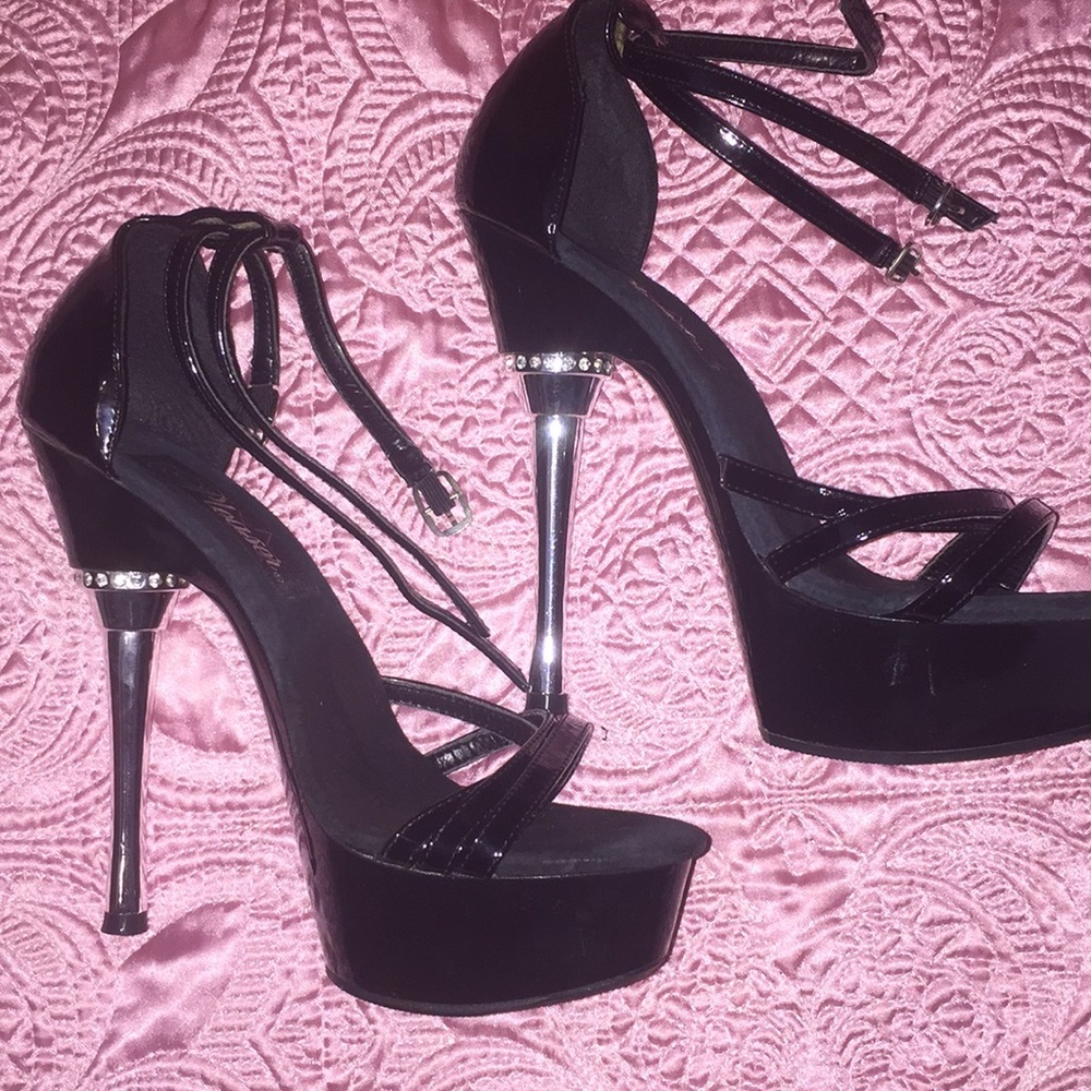 Pleaser Platform Heels Rhinestone Size 5 NEW
